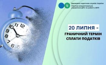 Увага! 20 липня - граничний термін подачі звітності!